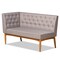 Baxton Studio Riordan Mid-Century Modern Grey Fabric and Walnut Brown Finished Wood 4-Piece Dining Nook Set 186-11355-9308-9305-Zoro - alternate 10